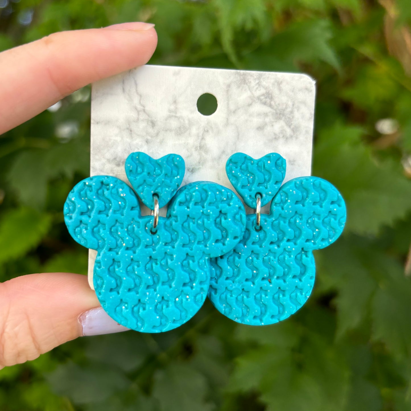 Take My Money XL Blue Polymer Clay Mickey Money Magic Handmade Fun Statement
