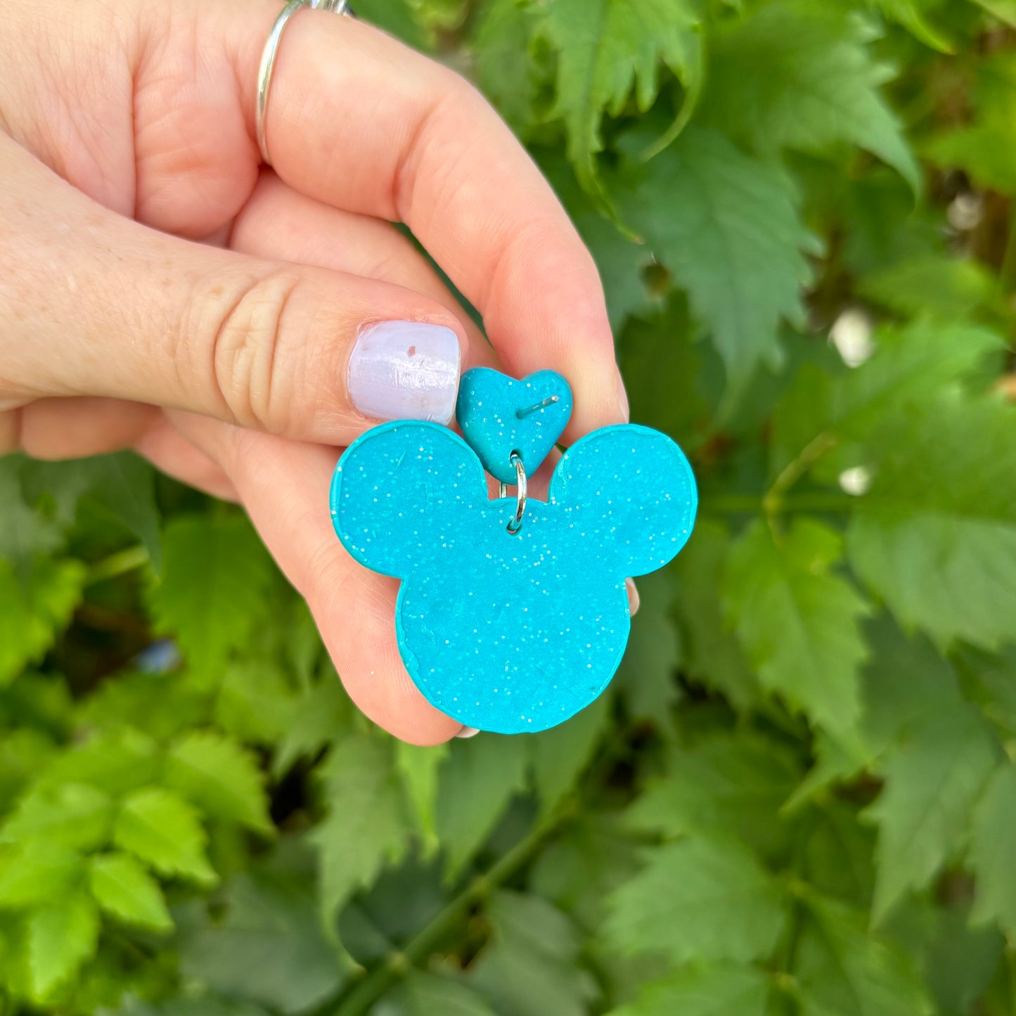 Take My Money XL Blue Polymer Clay Mickey Money Magic Handmade Fun Statement