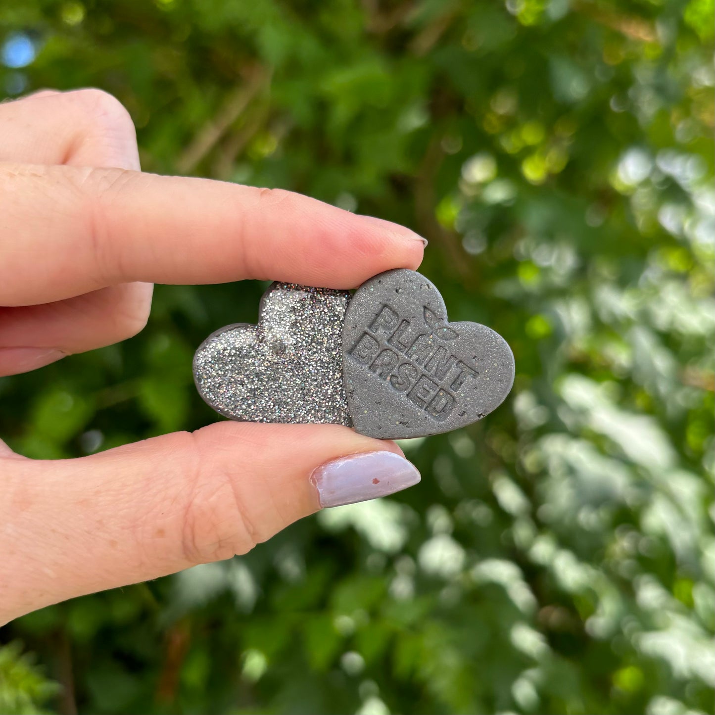 Plant Based XL Gray Polymer Clay Handmade Pin