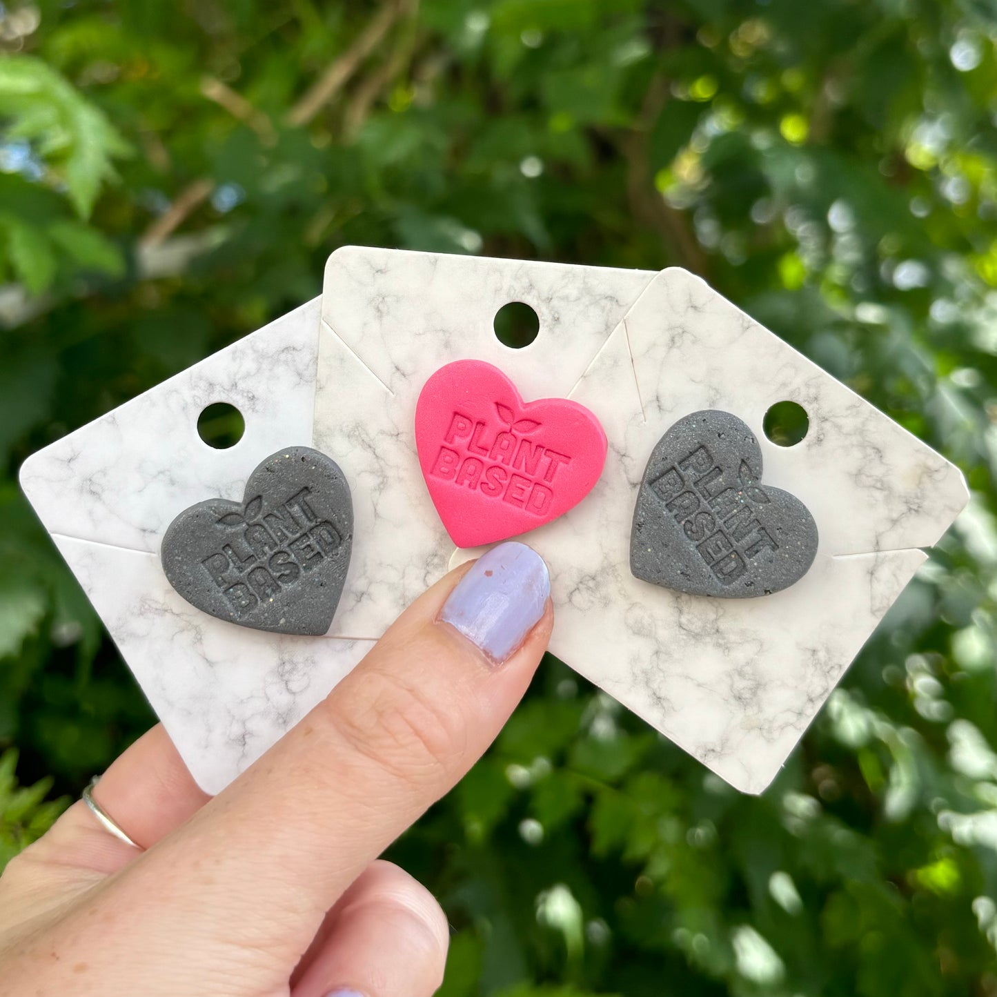 Plant Based XL Gray Polymer Clay Handmade Pin